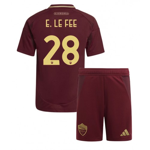 Fotbalové Dres AS Roma Enzo Le Fee #28 Dětské Domácí 2024-25 Krátký Rukáv (+ trenýrky)